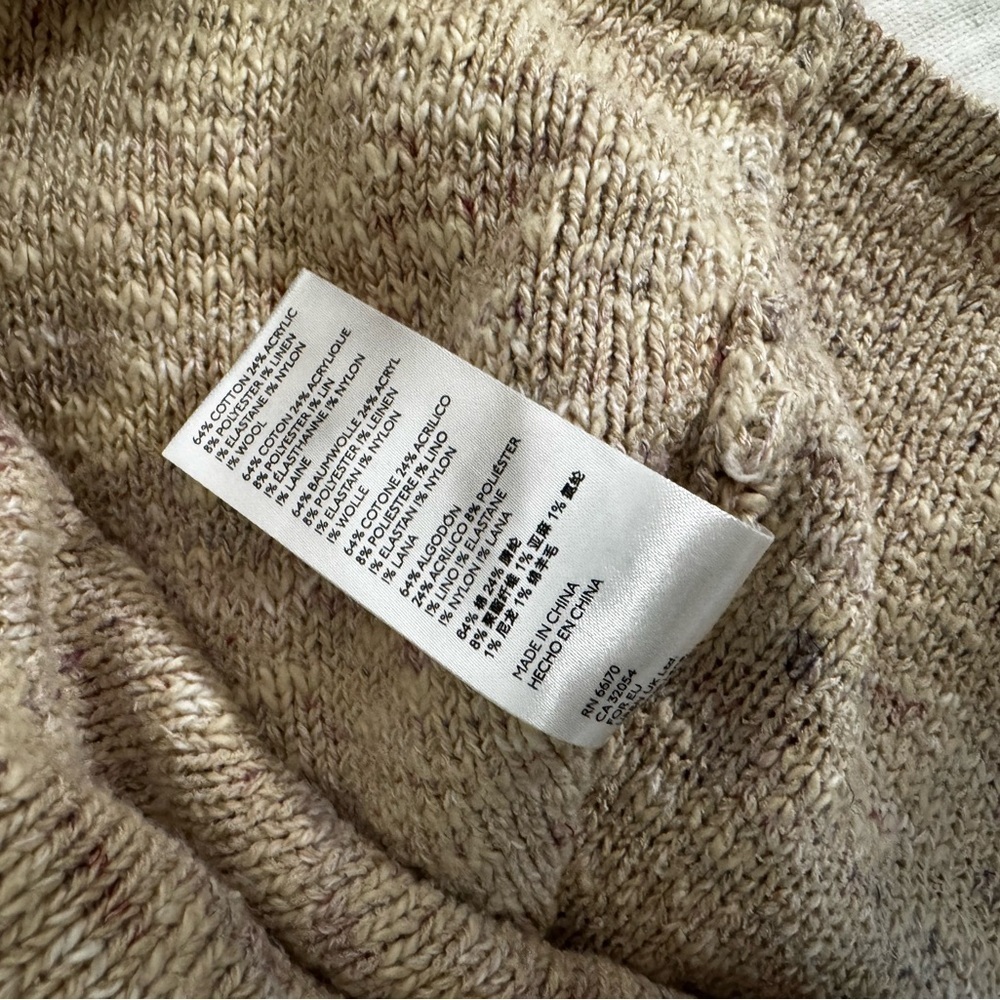 Anthropologie Pilcro Drew Surplice Beige Patterned Women's Sweater Size 1X - Picture 10 of 12